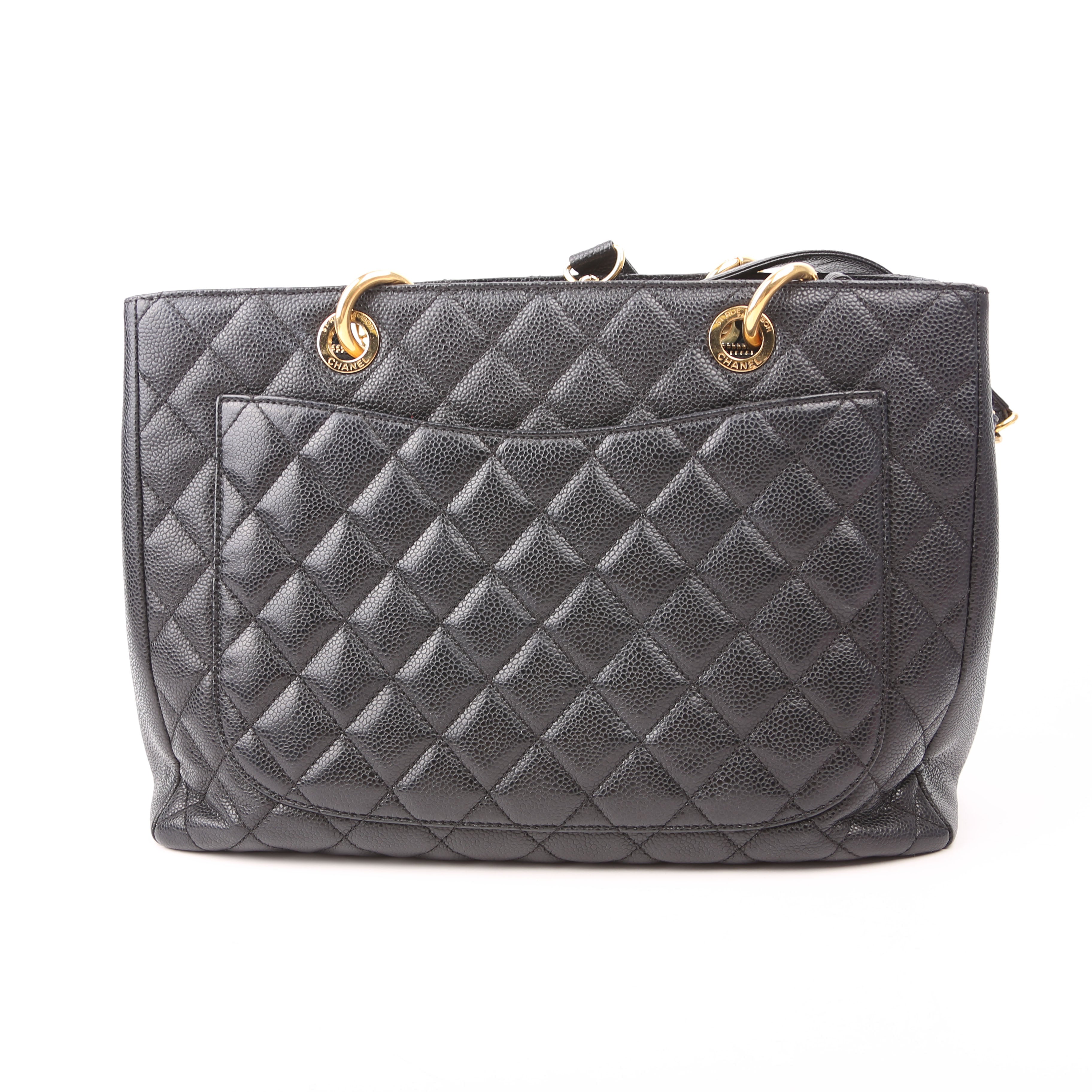 Grand Shopping Tote Caviar Black
