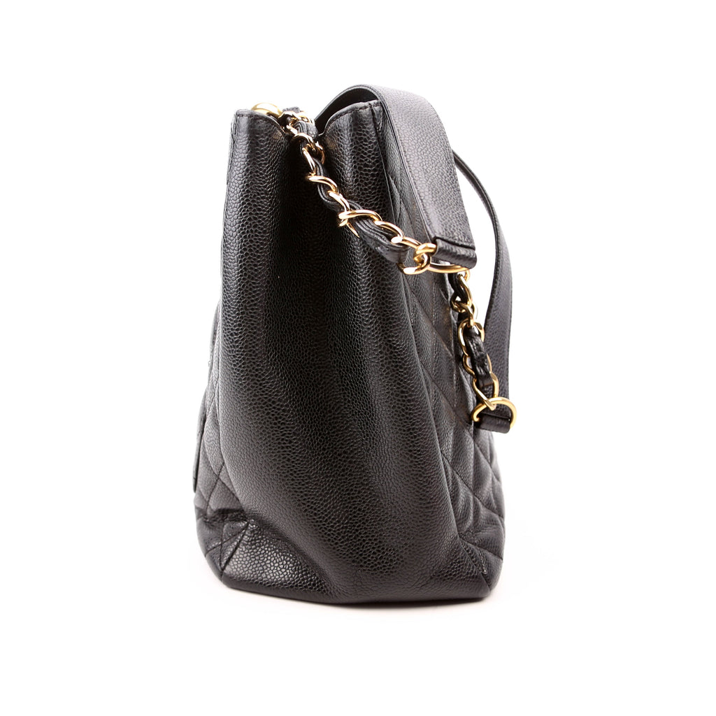 Grand Shopping Tote Caviar Black