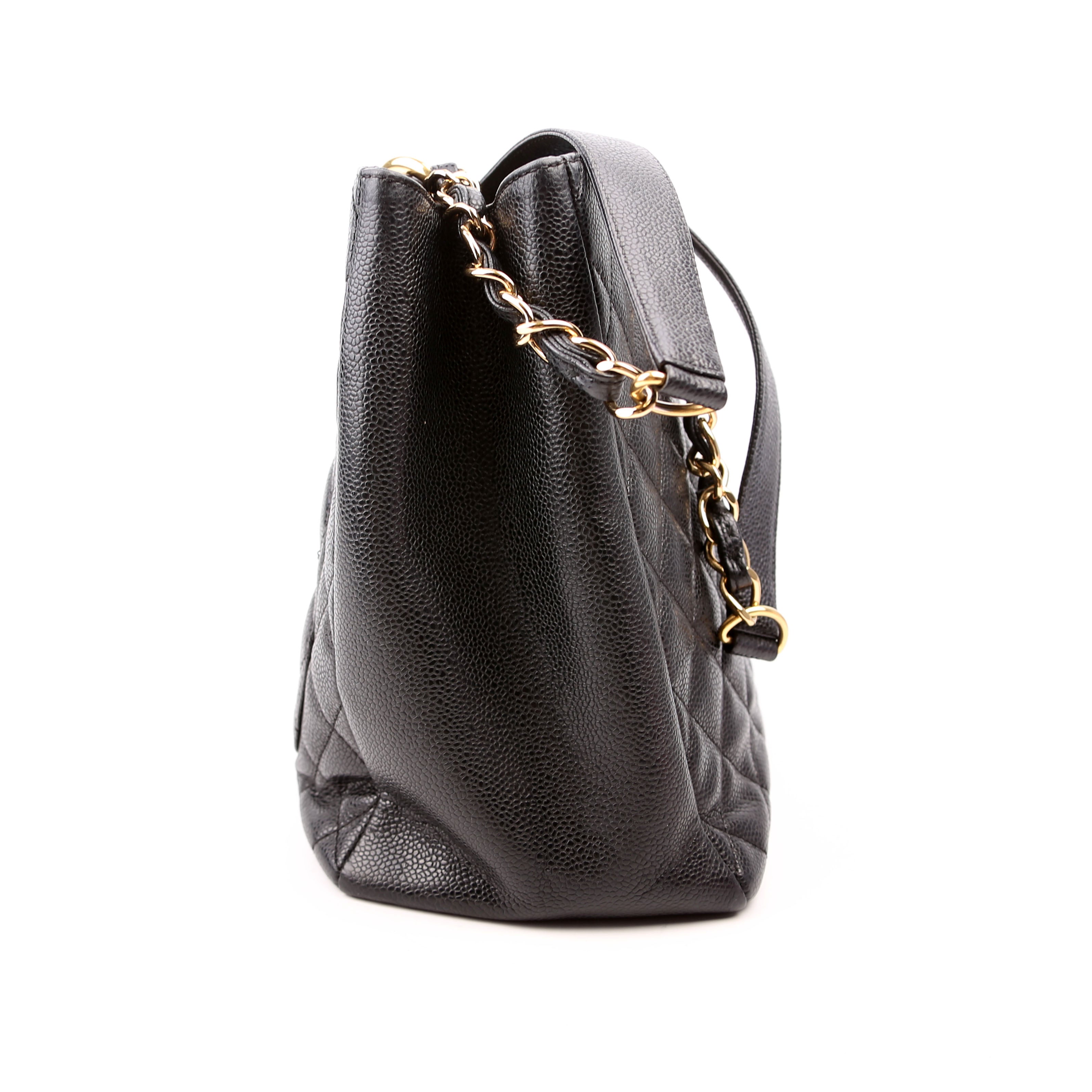 Grand Shopping Tote Caviar Black