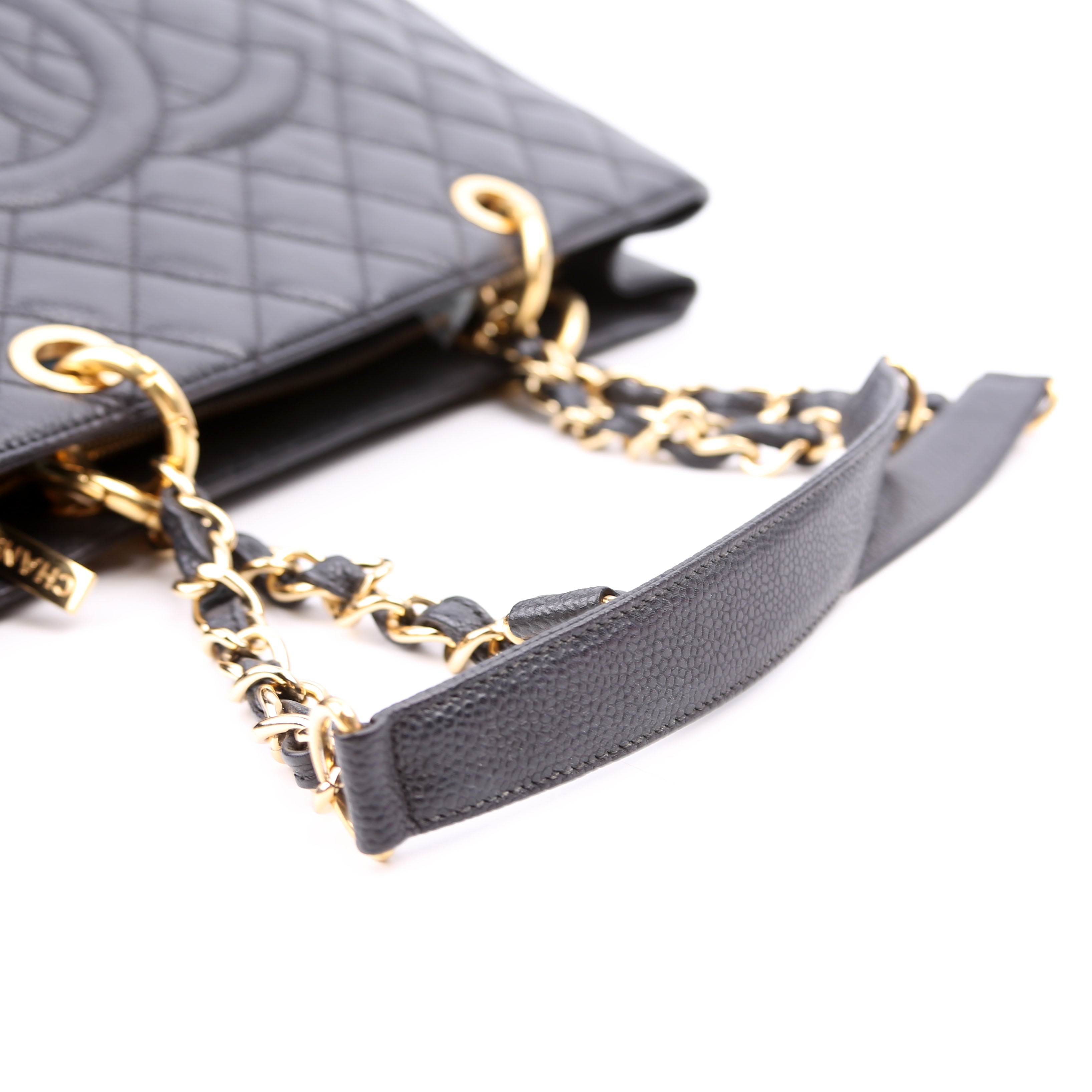 Grand Shopping Tote Caviar Black