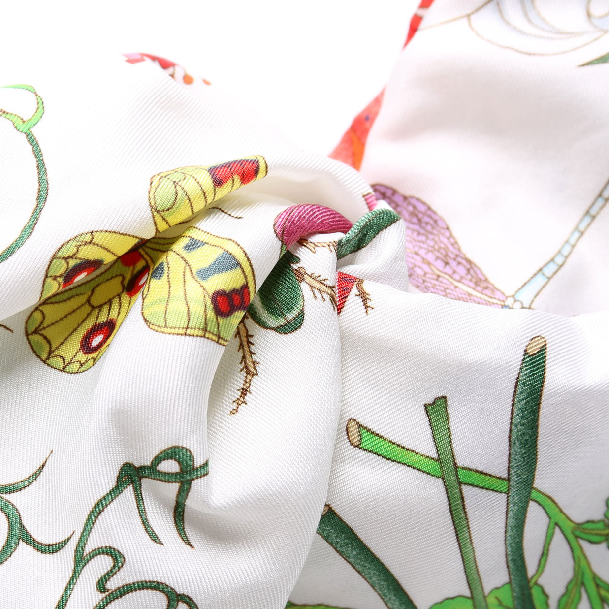 Floral Silk Headband Size Medium White/Multicolor