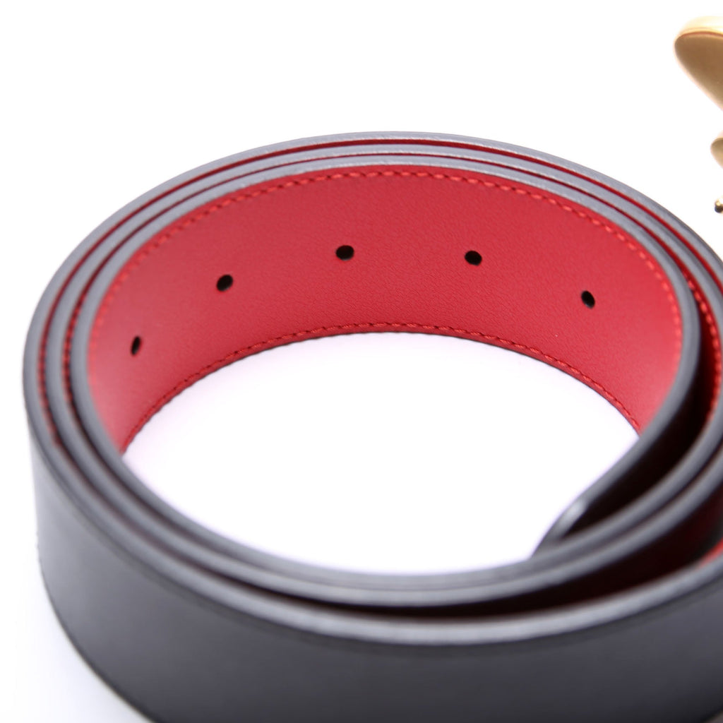 499637 Leather Queen Margaret Bee Belt Size 105/42 Black
