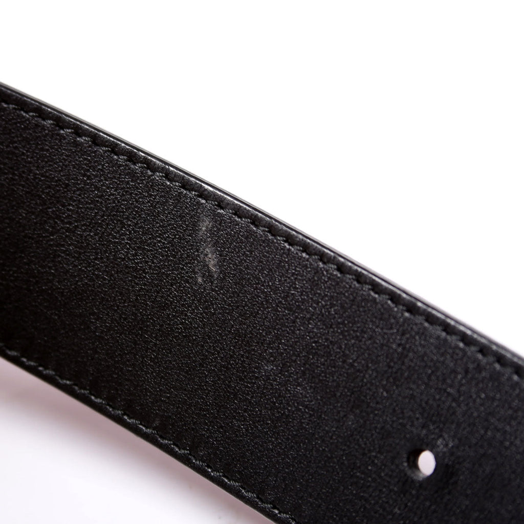 499637 Leather Queen Margaret Bee Belt Size 105/42 Black