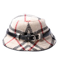 Nova Check Wool Bucket Hat Size Medium Beige/Black
