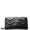 474814 GG Marmont Zip Around Organizer Wallet Black