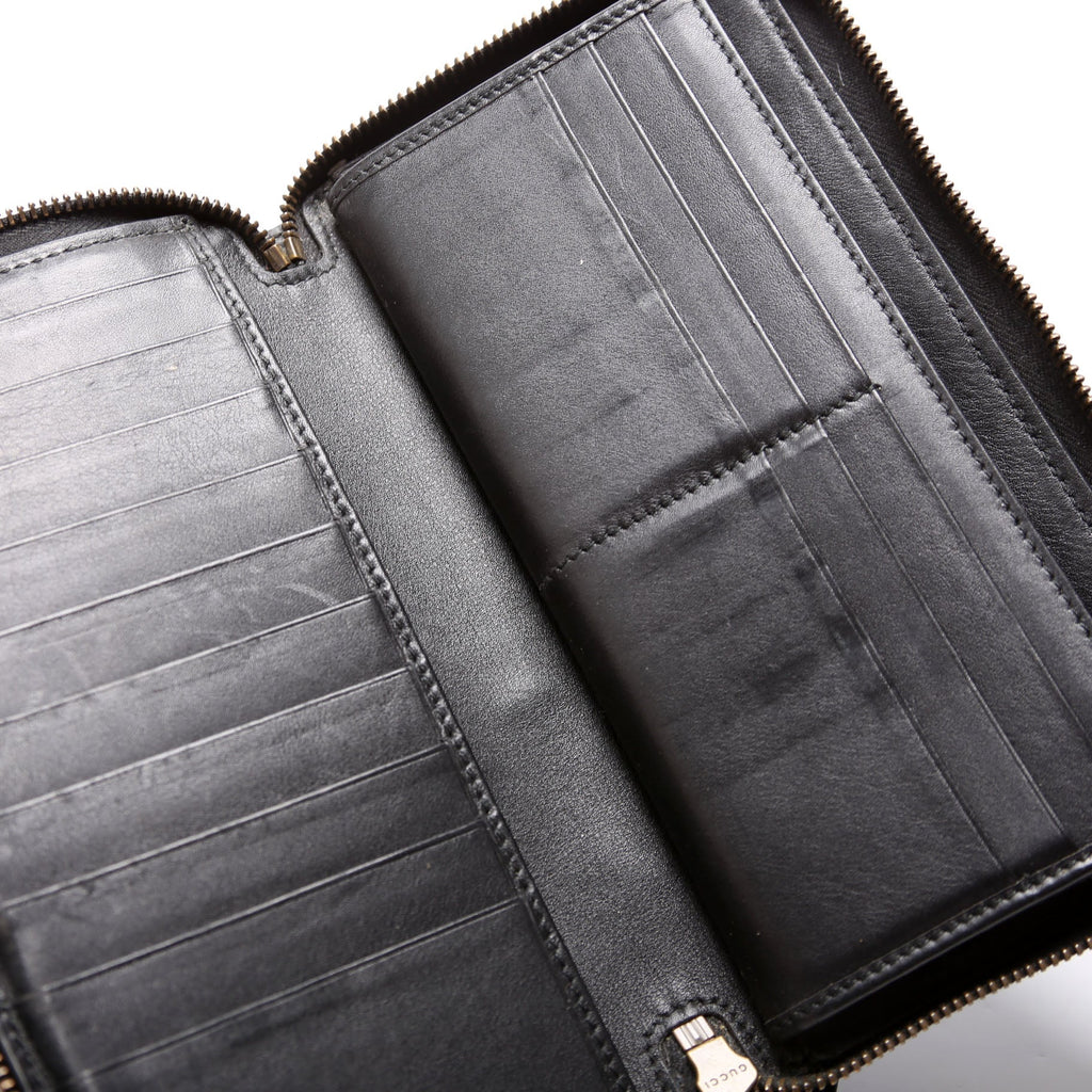 474814 GG Marmont Zip Around Organizer Wallet Black