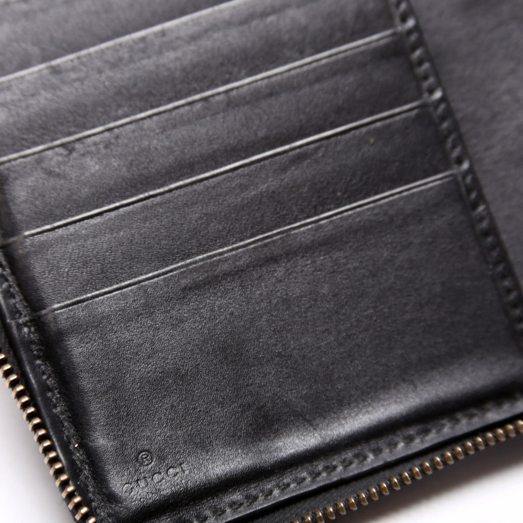 474814 GG Marmont Zip Around Organizer Wallet Black