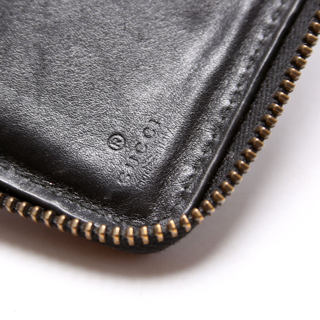 474814 GG Marmont Zip Around Organizer Wallet Black