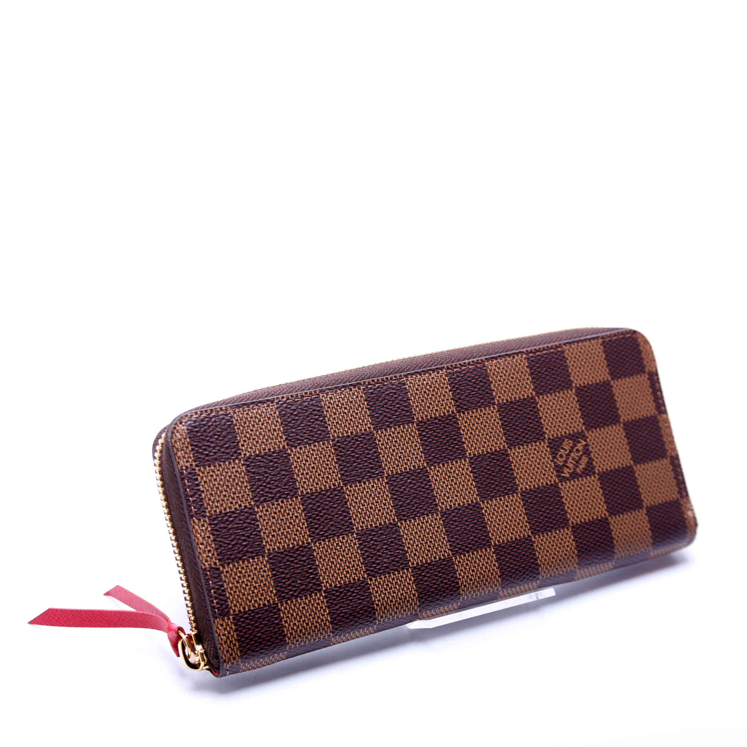 Clemence Wallet Damier Ebene Red