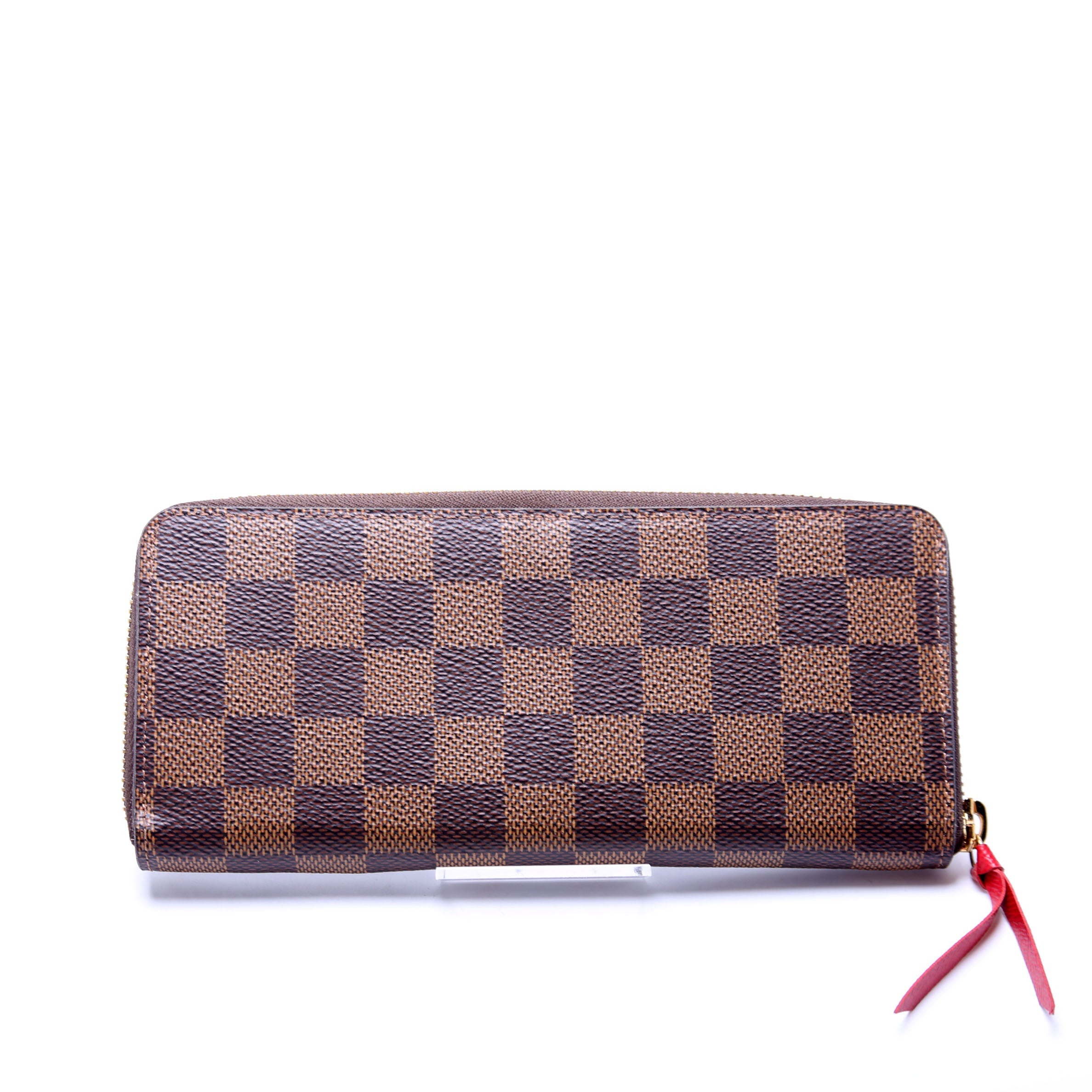 Clemence Wallet Damier Ebene Red