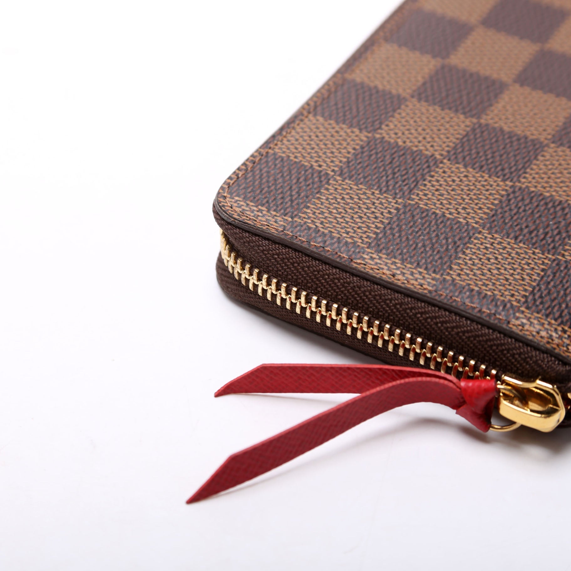 Clemence Wallet Damier Ebene Red