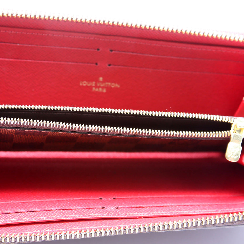 Clemence Wallet Damier Ebene Red