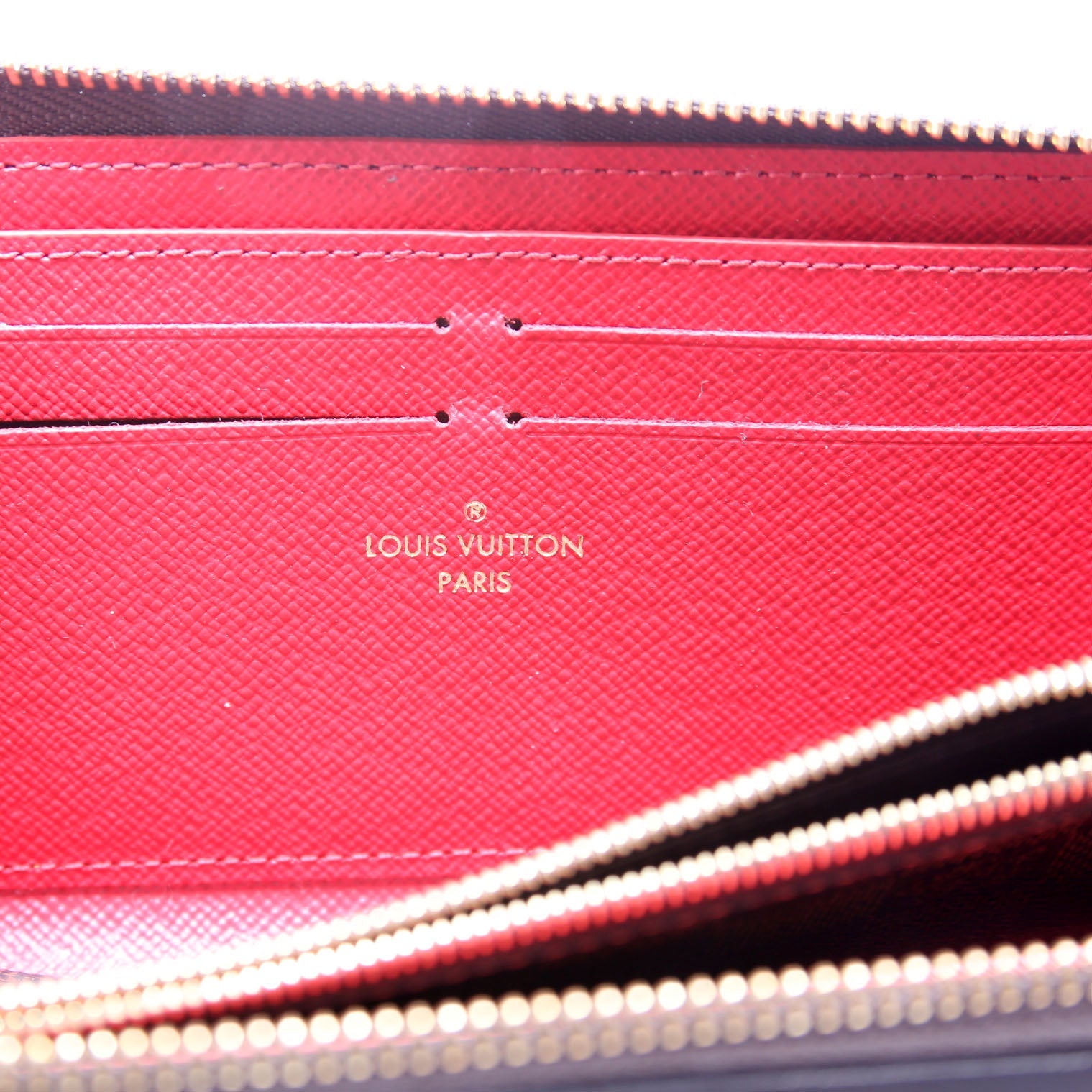 Clemence Wallet Damier Ebene Red