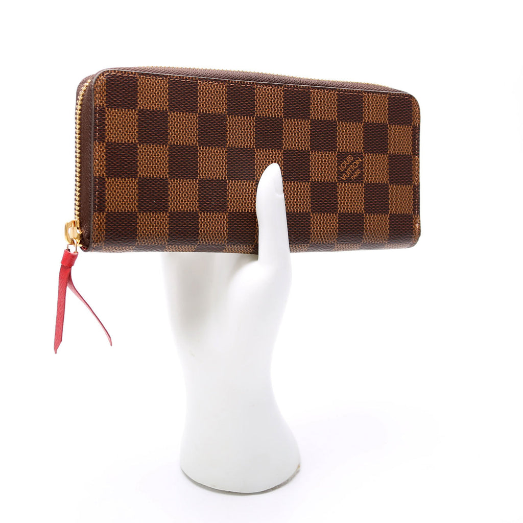 Clemence Wallet Damier Ebene Red