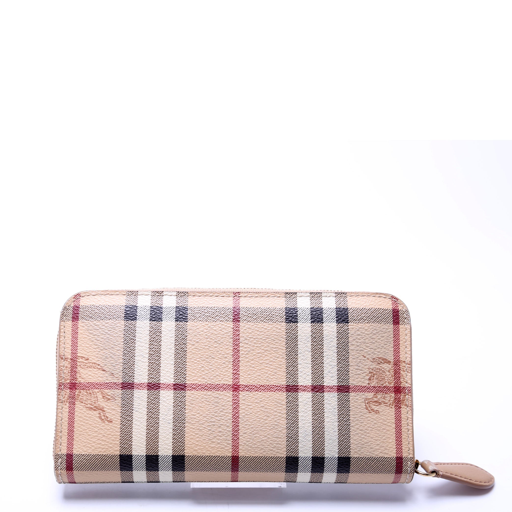 Ziggy Haymarket Check Zip Around Wallet Beige