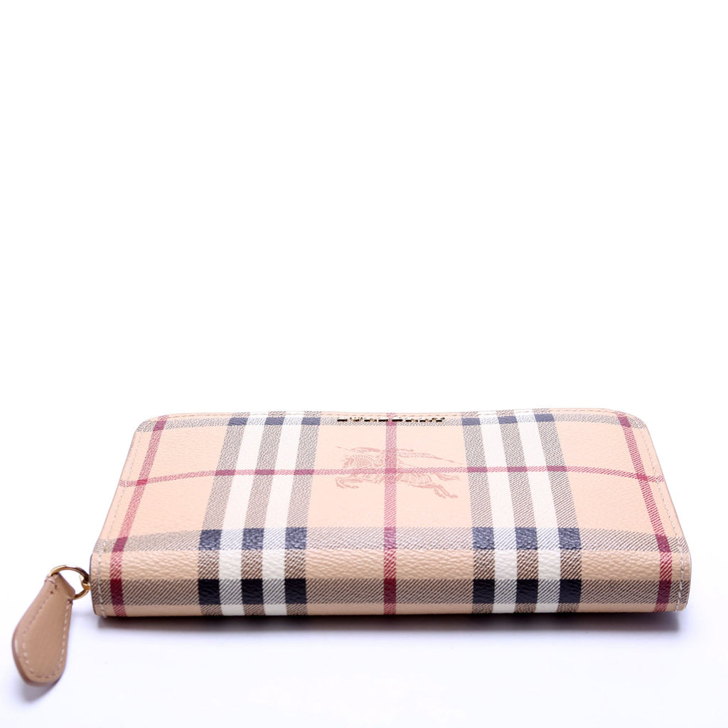 Ziggy Haymarket Check Zip Around Wallet Beige