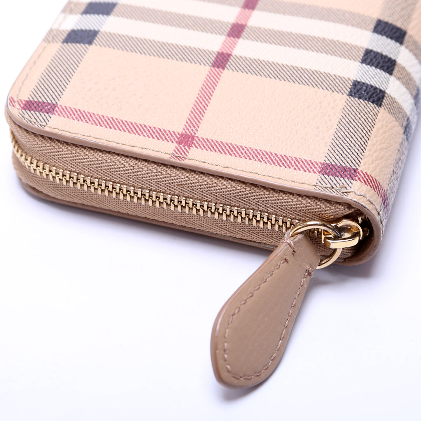 Ziggy Haymarket Check Zip Around Wallet Beige