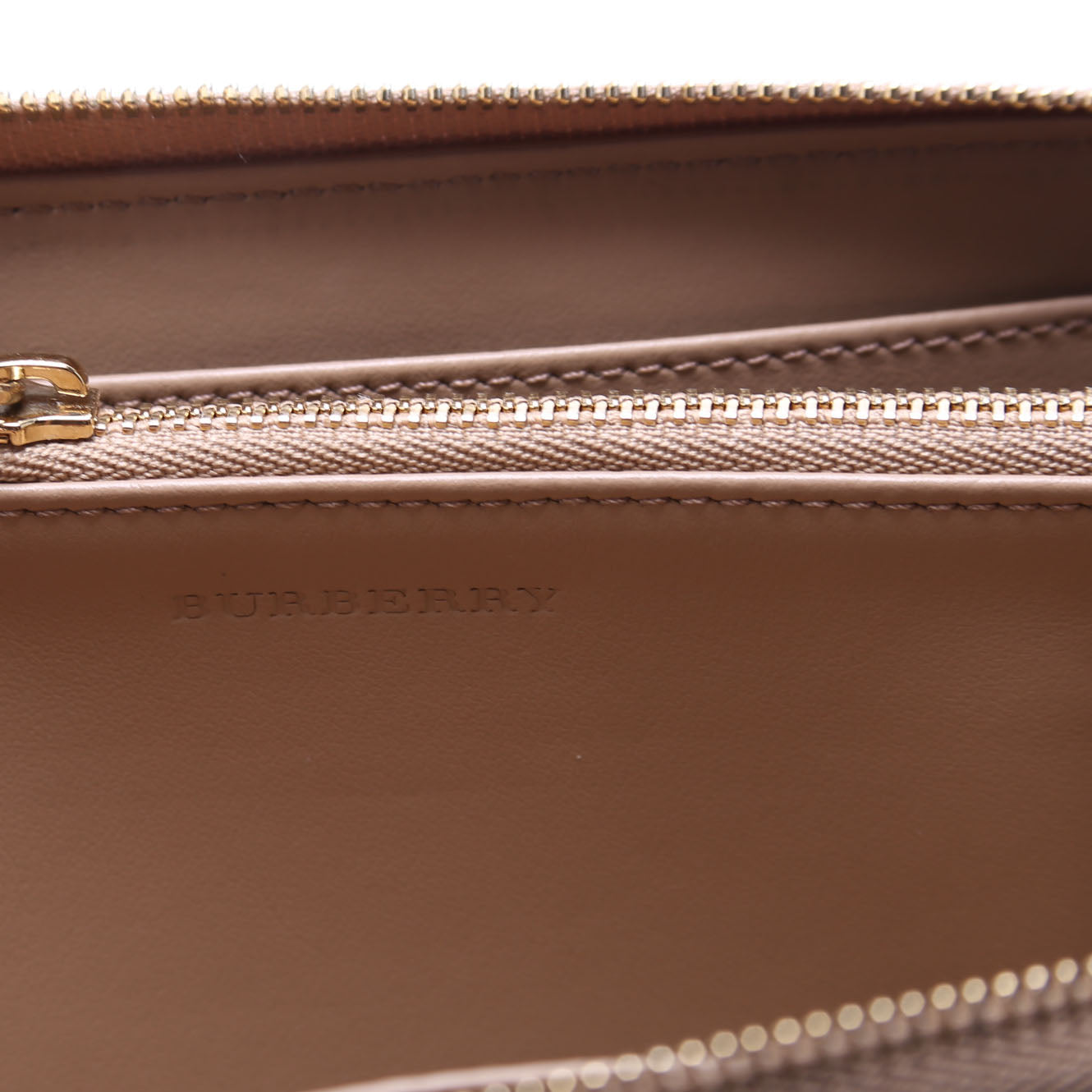 Ziggy Haymarket Check Zip Around Wallet Beige