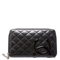 Cambon Ligne Zip Around Organizer Wallet Black