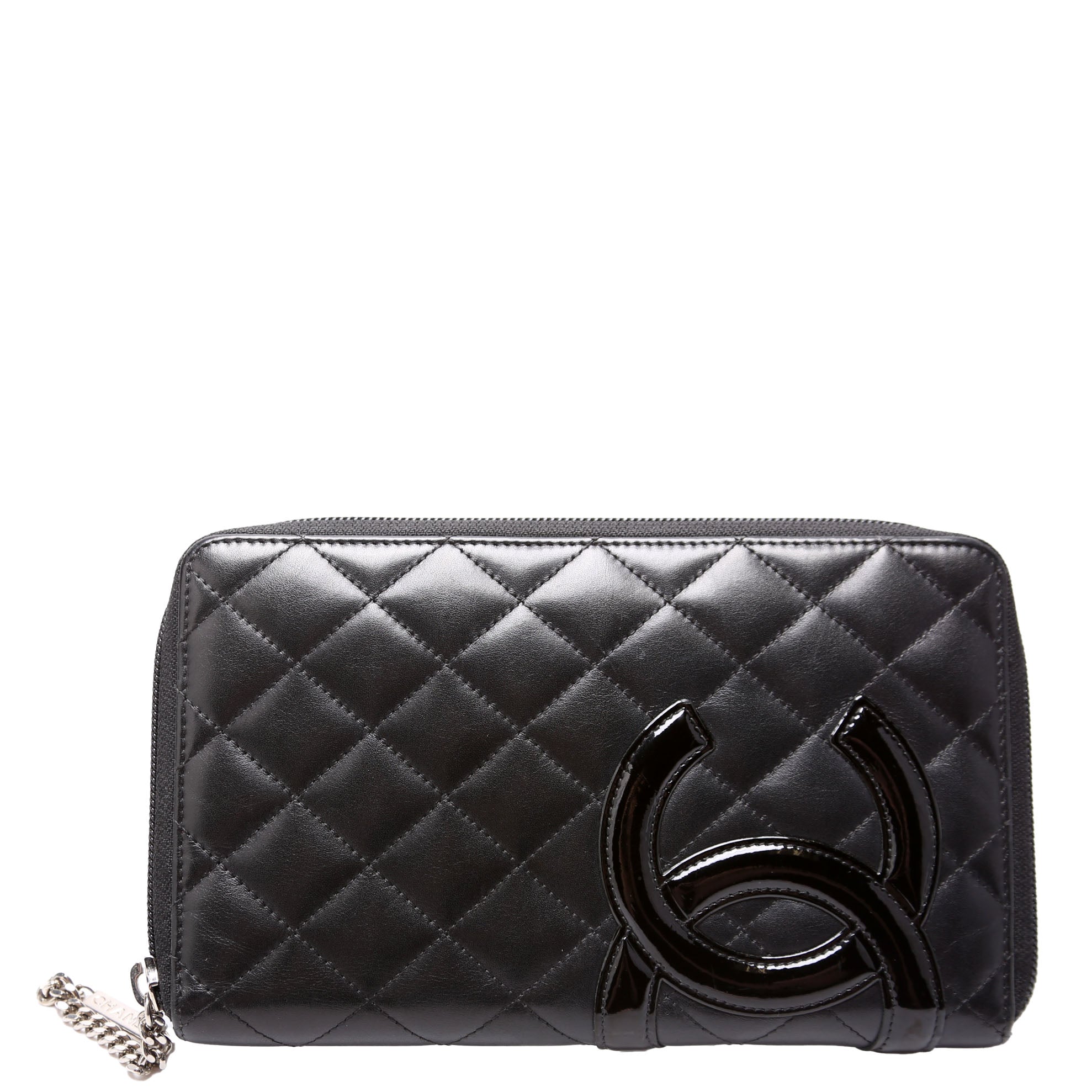 Cambon Ligne Zip Around Organizer Wallet Black