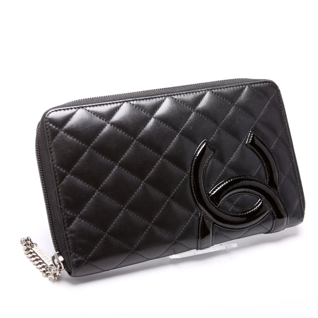 Cambon Ligne Zip Around Organizer Wallet Black