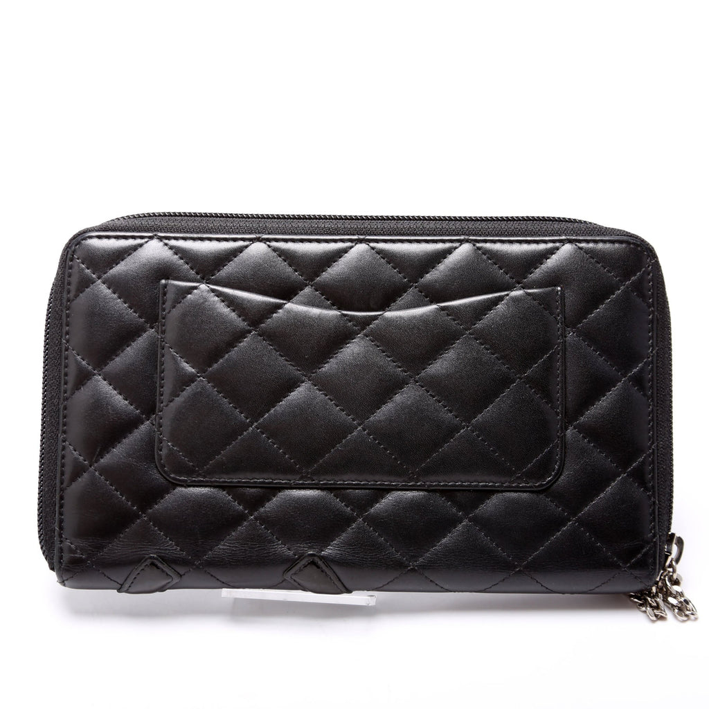 Cambon Ligne Zip Around Organizer Wallet Black