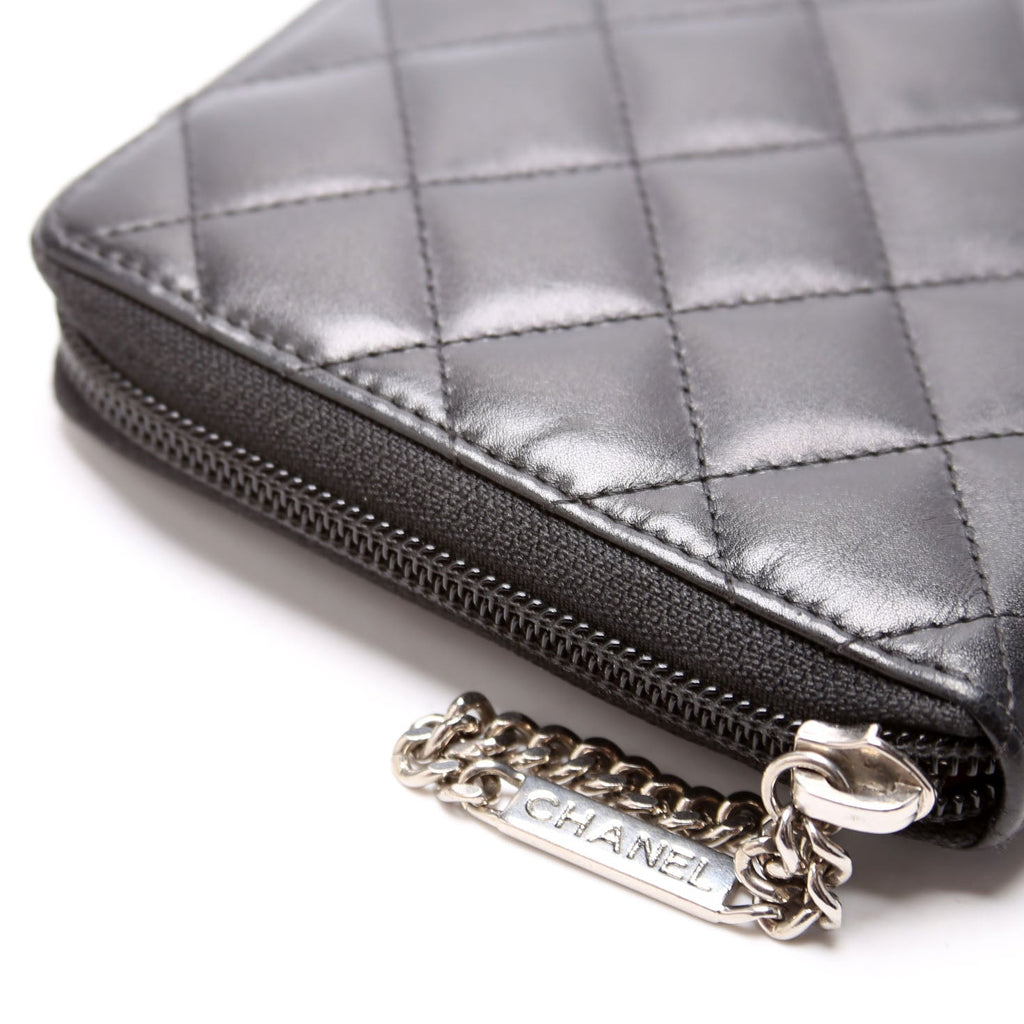 Cambon Ligne Zip Around Organizer Wallet Black