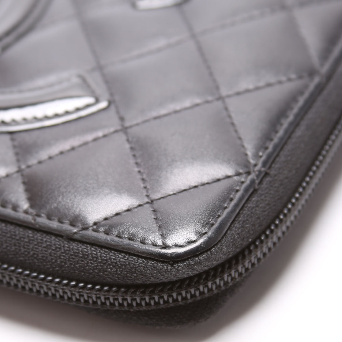 Cambon Ligne Zip Around Organizer Wallet Black