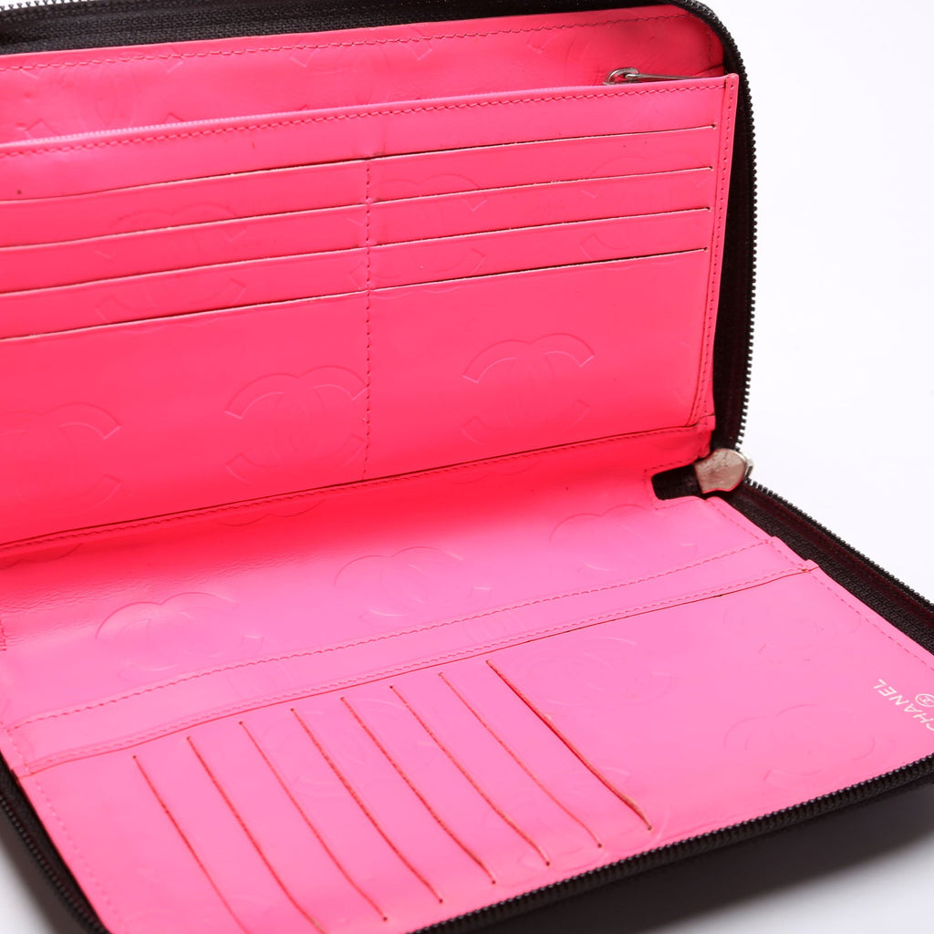 Cambon Ligne Zip Around Organizer Wallet Black