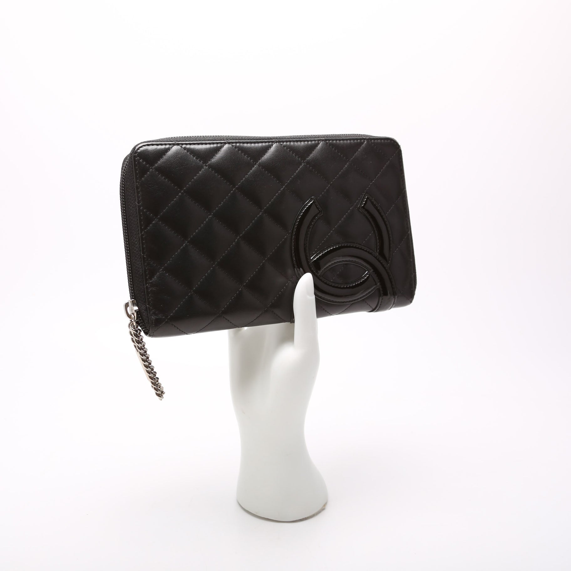 Cambon Ligne Zip Around Organizer Wallet Black