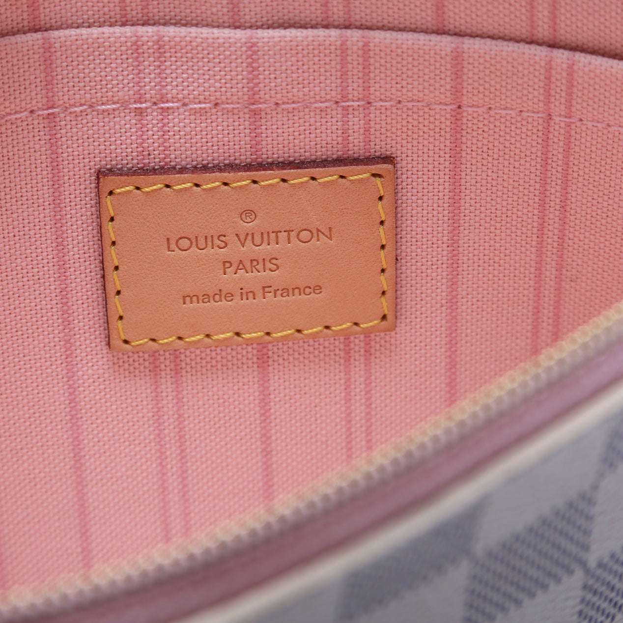 Pochette Only Damier Azur Neverfull Pink