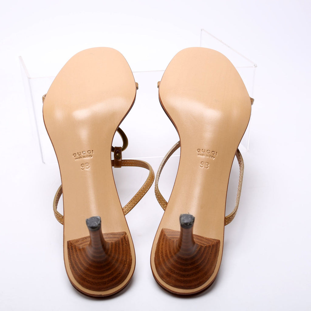 T Strap Kitten Heels Size 39 Brown