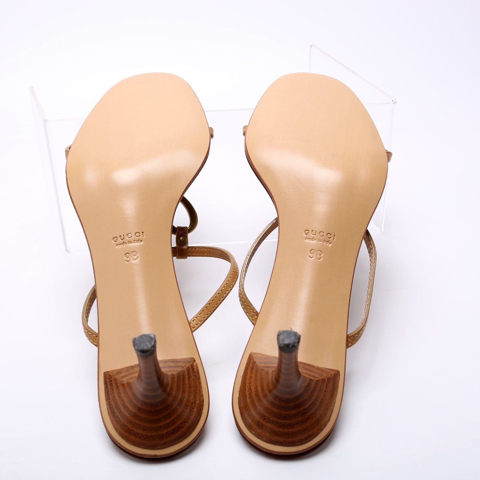 T Strap Kitten Heels Size 39 Brown