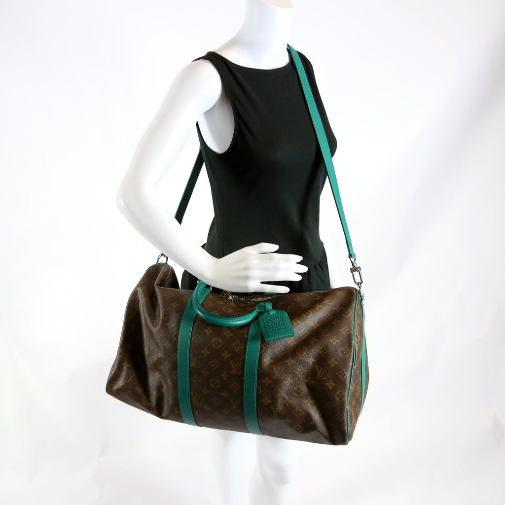 Keepall 50 Monogram Bandouliere G73 Teal