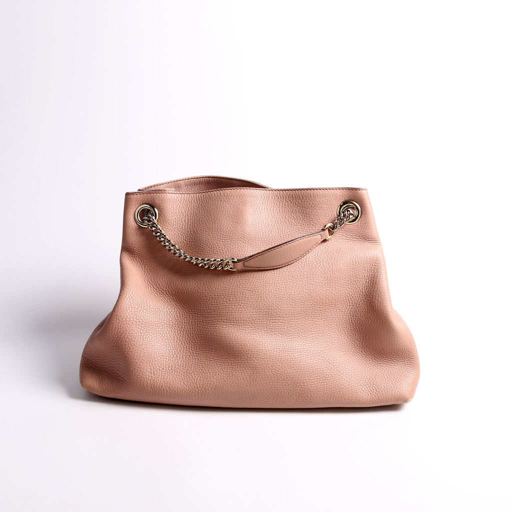 308982 Soho Leather Shoulder Medium Tan