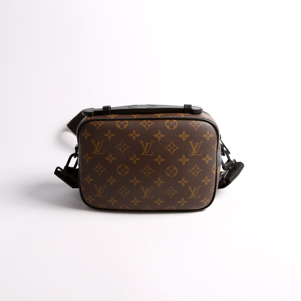 S Lock Messenger Bag Macassar Monogram Black