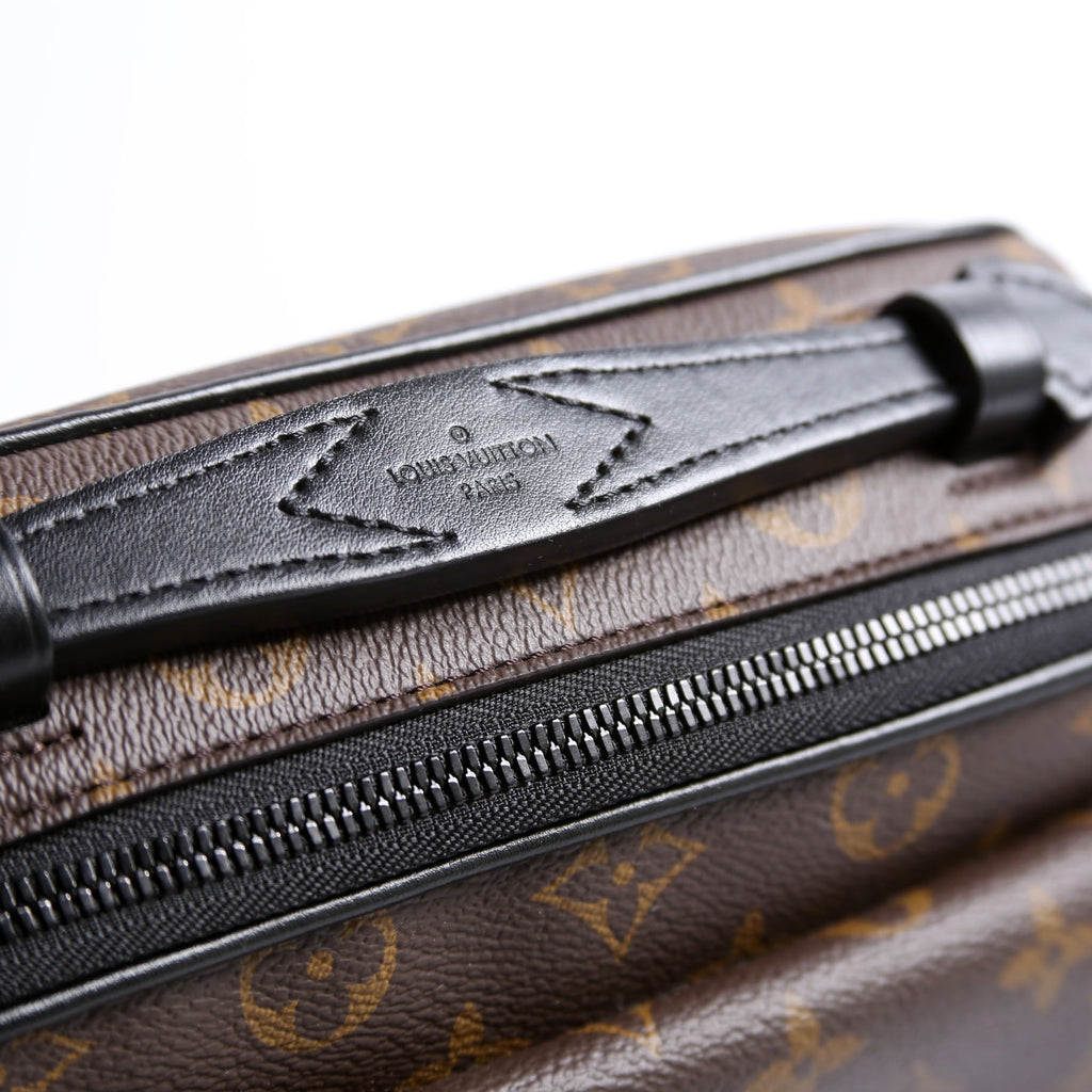 S Lock Messenger Bag Macassar Monogram Black