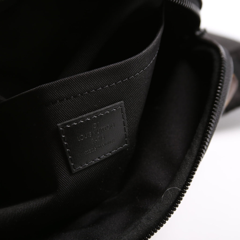 S Lock Messenger Bag Macassar Monogram Black