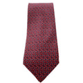 Printed Silk Tie Burgundy