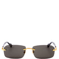 GG1221S Rectangle Frame Sunglasses Black