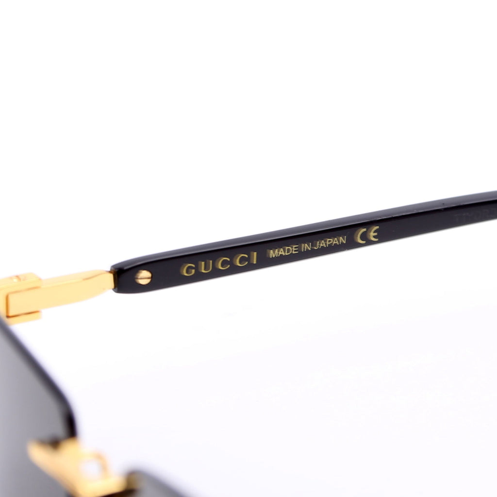 GG1221S Rectangle Frame Sunglasses Black