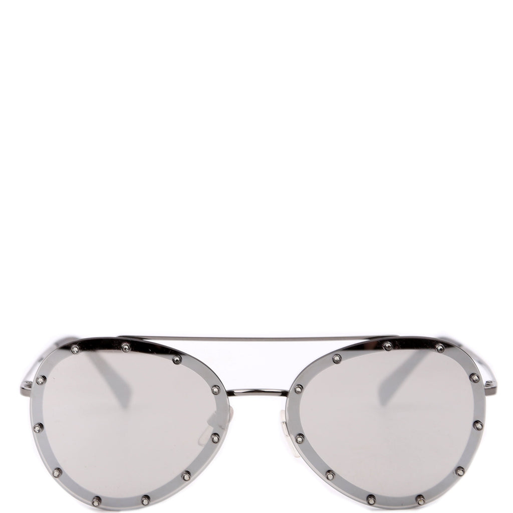 VA2013 Studded Aviator Sunglasses Black