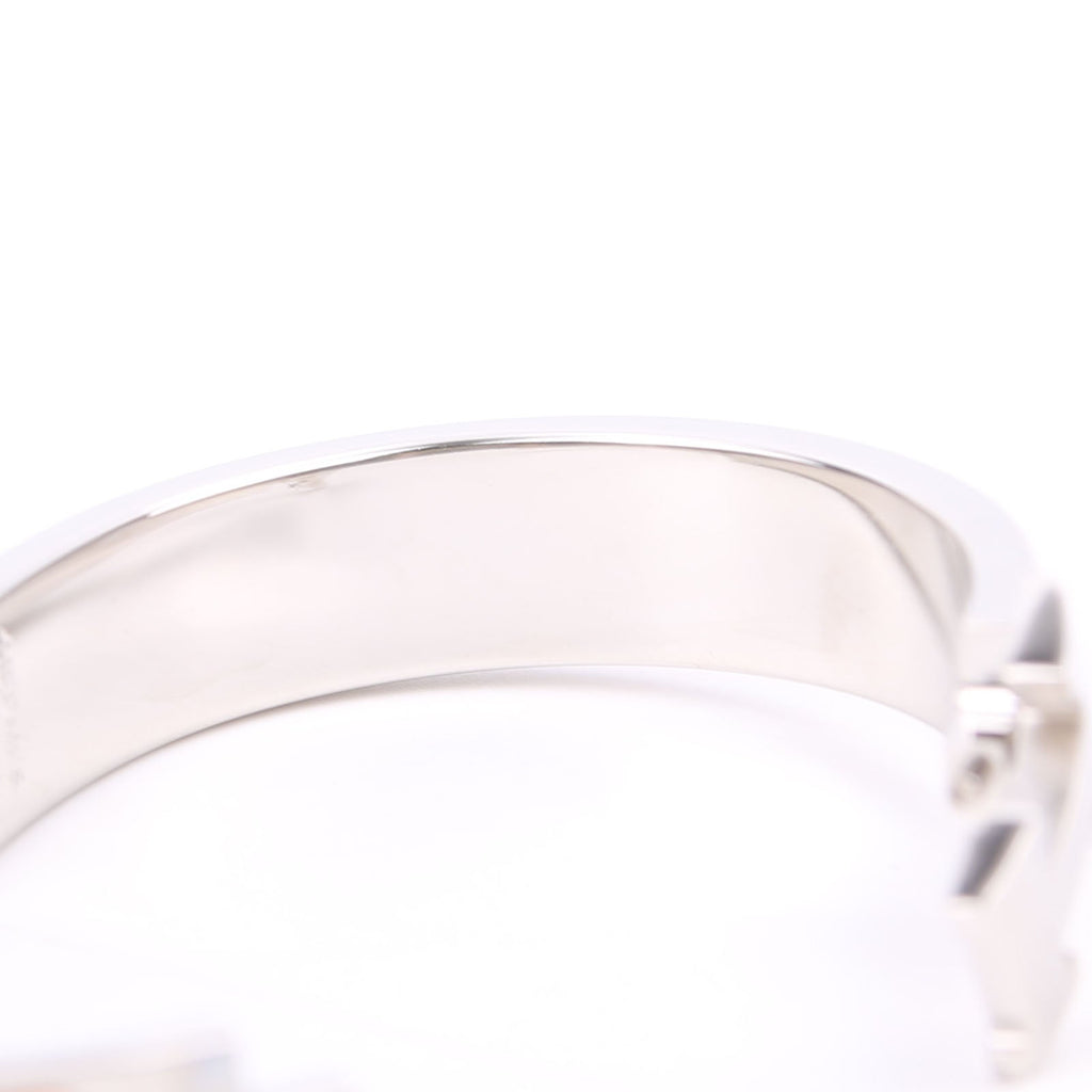 Hermes Clic Clac Narrow PM Bracelet Peach/Silver