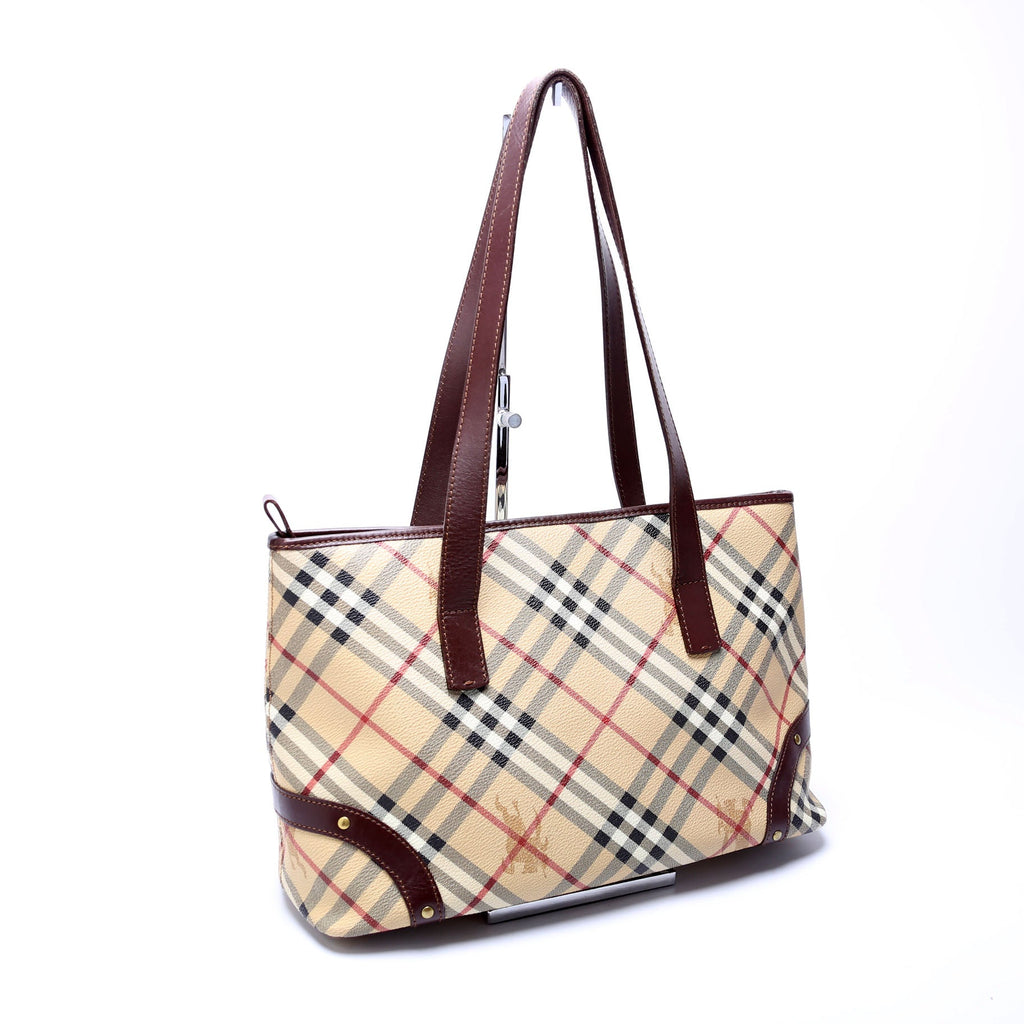 Haymarket Check Tote Vintage Brown/Beige