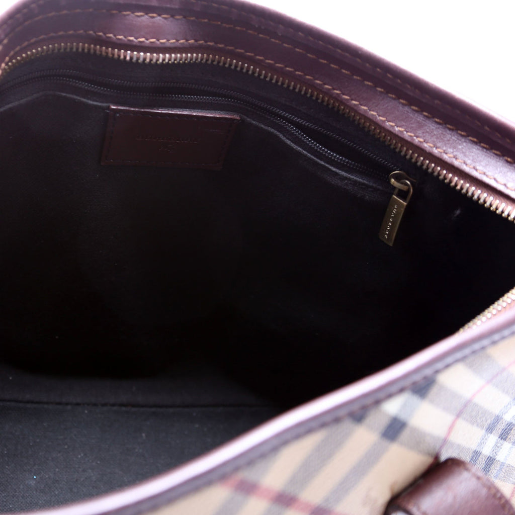 Haymarket Check Tote Vintage Brown/Beige