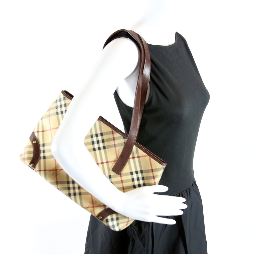 Haymarket Check Tote Vintage Brown/Beige