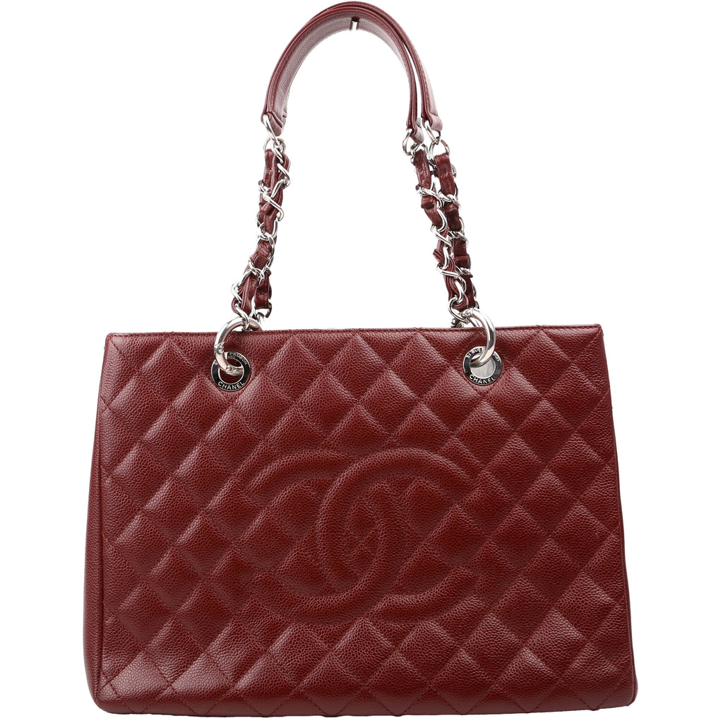 Grand Shopping Tote Caviar Burgundy