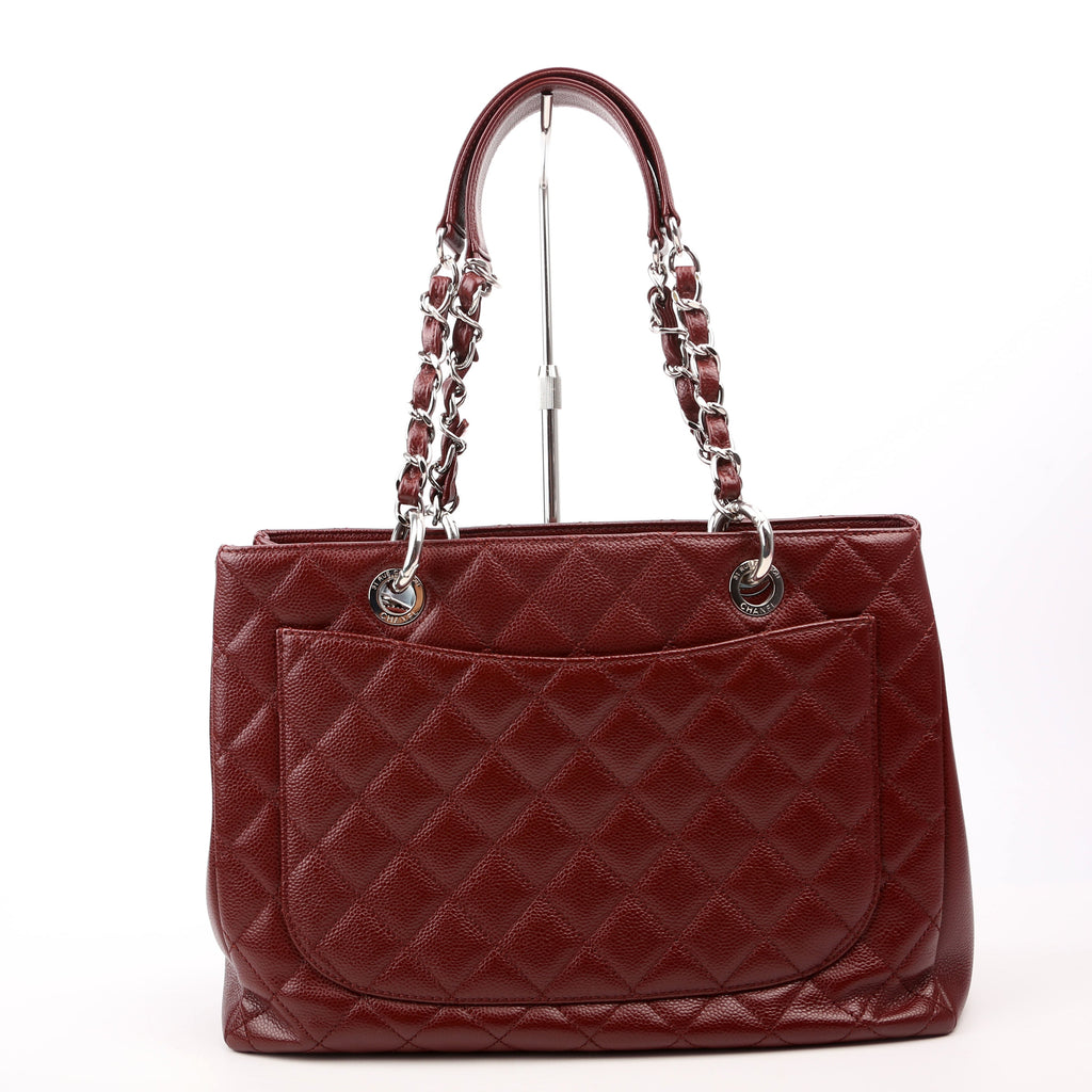 Grand Shopping Tote Caviar Burgundy