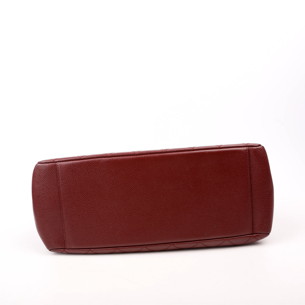 Grand Shopping Tote Caviar Burgundy
