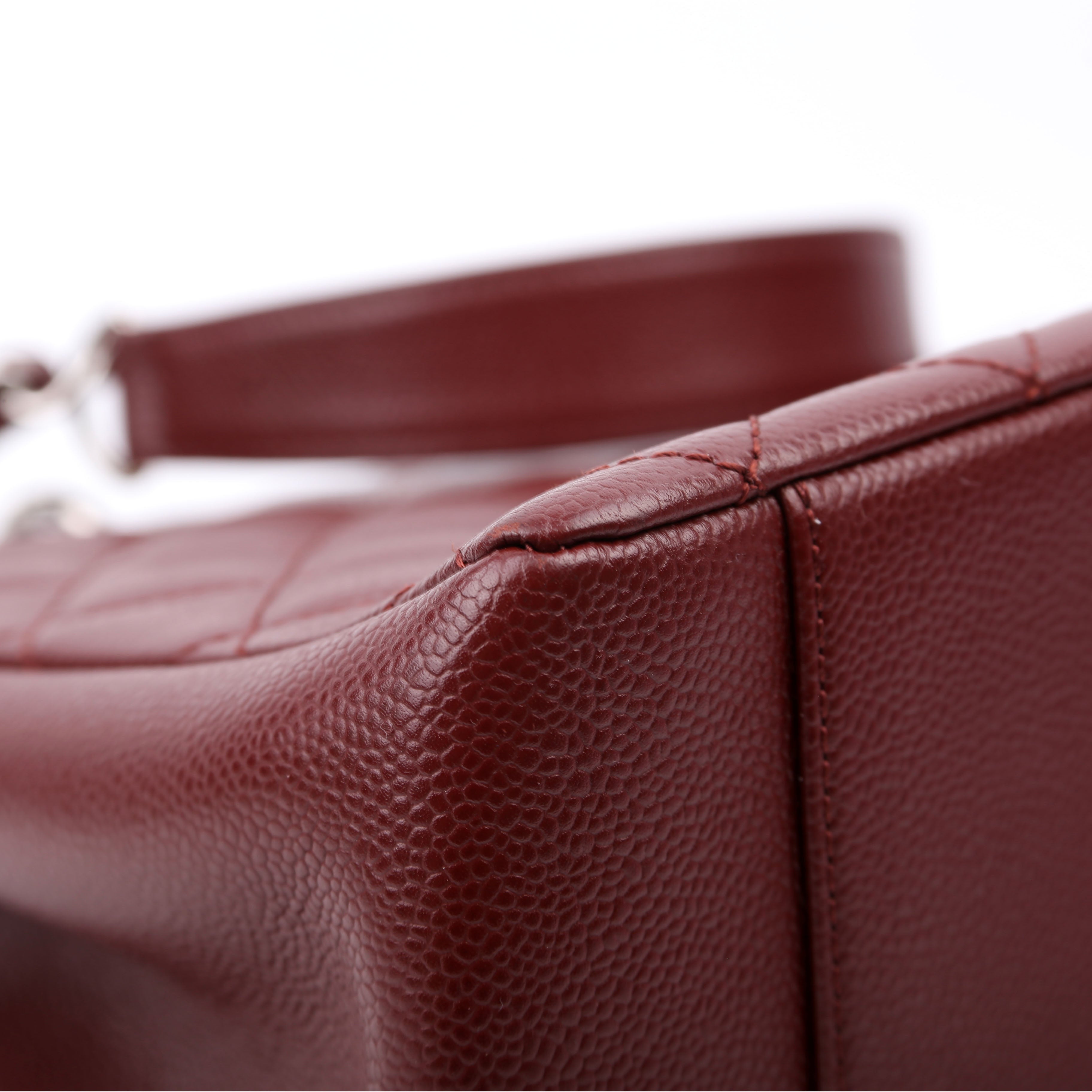 Grand Shopping Tote Caviar Burgundy